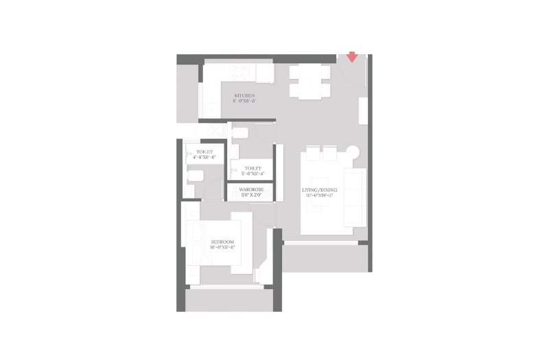 1 BHK Layout design in Isle of Calm Powai Mumbai